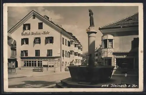 AK Steinach am Brenner, Gasthof-Pension zur Rose und Brunnen