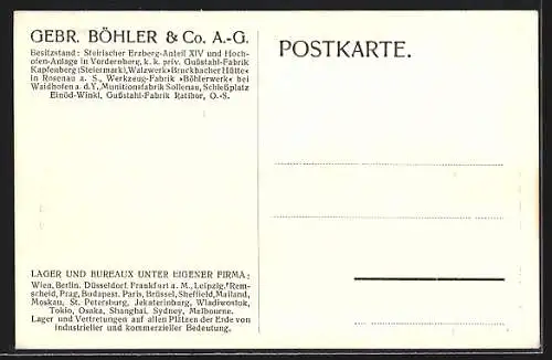 AK Kapfenberg, Wohnhäuser für Werksbeamte, Gebr. Böhler & Co., A. - G.