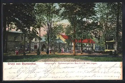 AK Blumenthal / Bremen, Gasthaus Heidmann`s Sommergarten