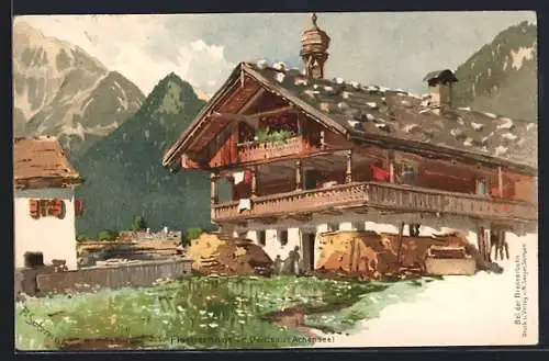 Künstler-AK P. Schmohl: Pertisau, Fischerhaus