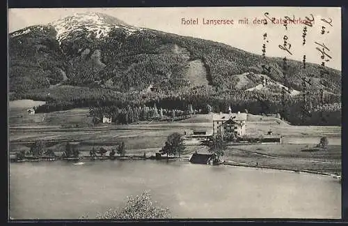 AK Lans, Hotel Lansersee mit dem Patscherkofel