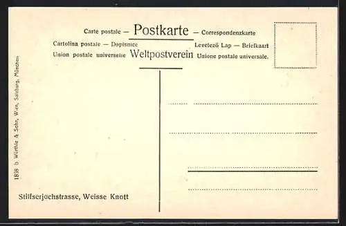 AK Trafoi, Weisse Knott an der Stilfserjochstrasse, Paar am Tisch