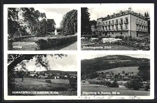 AK Kasten, Erholungsheim Dörfl, Kirche, Hegerberg