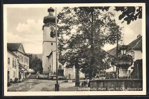 AK Ysper, Hauptplatz mit Kirche