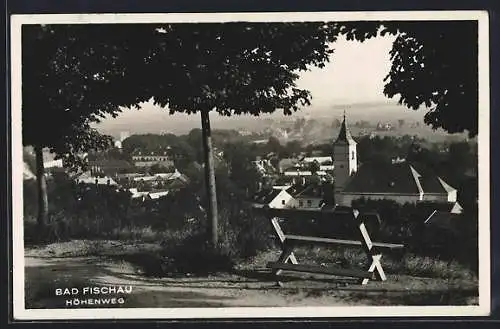 AK Bad Fischau, Ortsansicht vom Höhenweg aus