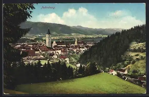 AK Judenburg, Teilansicht mit Bergen