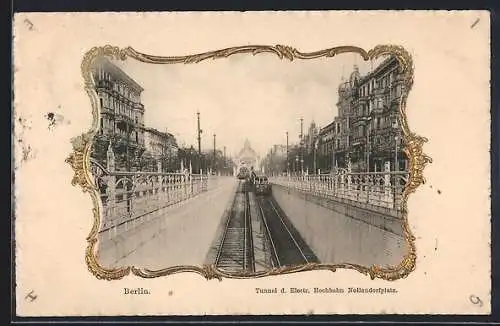 AK Berlin-Schöneberg, Tunnel d. Electr. Hochbahn Nollendorfplatz