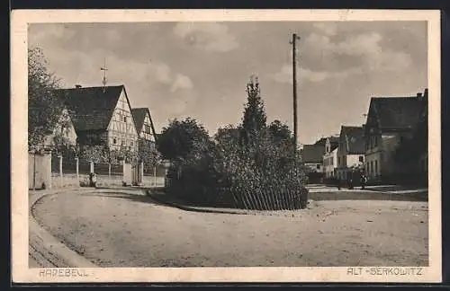 AK Radebeul, Strasse in Alt-Serkowitz