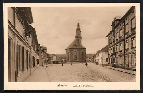 AK Erlangen, Strasse am Altstädter Kirchplatz