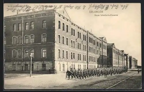 AK Erlangen, Partie an der neuen Infanterie-Kaserne