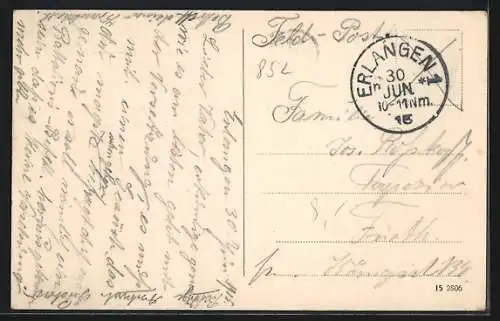 AK Erlangen, Partie an der neuen Infanterie-Kaserne