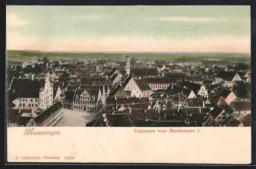 AK Memmingen, Panorma des Ortes vom Martinsturm I