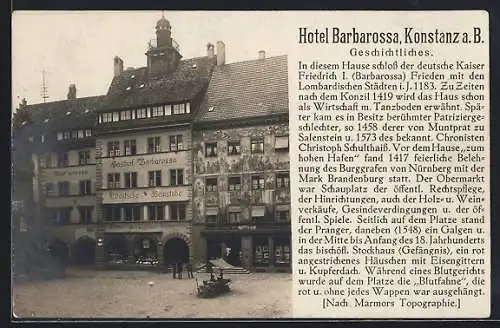 AK Konstanz a. B., Hotel Barbarossa