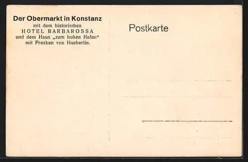 AK Konstanz a. B., Hotel Barbarossa