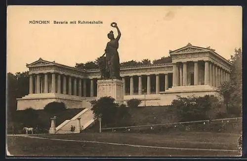 AK München, Bavaria mit Ruhmeshalle