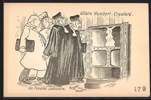 Künstler-AK Affaire Humbert / Crawford, Un Panama Judiciaire