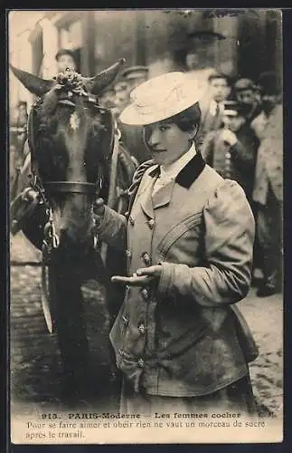 AK Paris, Les femmes cocher, Kutscherin