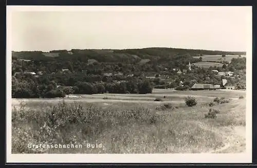 AK Grafenschachen /Bgld., Ortsansicht vom Feld aus