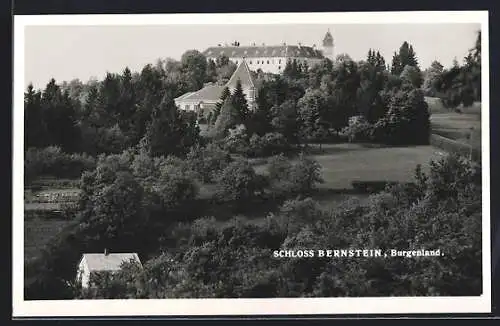 AK Bernstein /Bgld., Blick zum Schloss