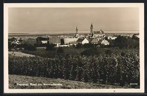 AK Rust am Neusiedlersee, Ortsansicht aus der Ferne