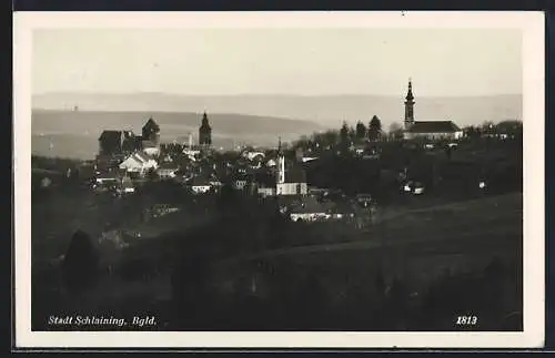 AK Schlaining /Bgld., Ortsansicht vom Berg aus