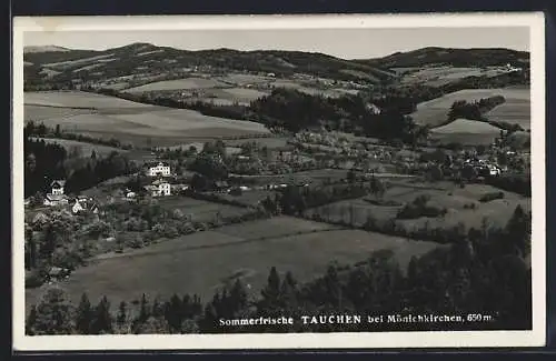 AK Tauchen bei Mönichkirchen, Gesamtansicht vom Berg aus