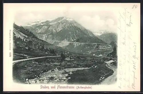 AK Stuben, Flexenstrasse der Arlbergbahn