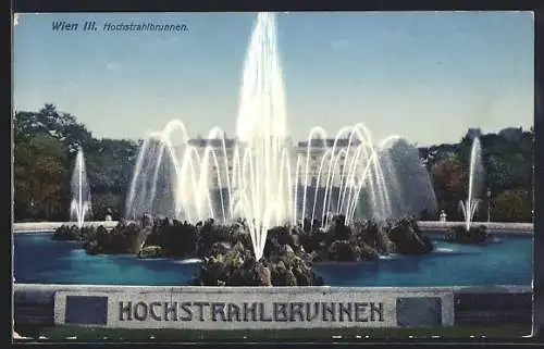 AK Wien, Partie am Hochstrahlbrunnen