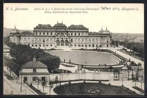 AK Wien, Das k. k. Belvedere, Palais Erzherzog Franz Ferdinand