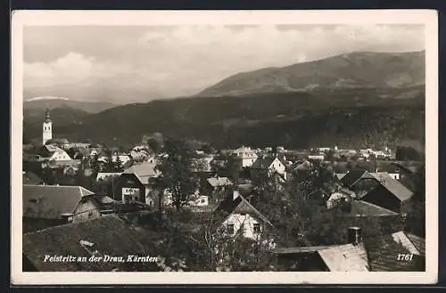 AK Feistritz an der Drau, Teilansicht mit Kirche