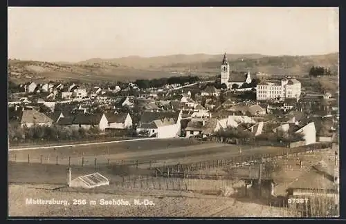 AK Mattersburg /N.-Do., Teilansicht mit Kirche