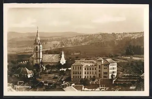 AK Mattersburg, Ortspartie mit Kirche