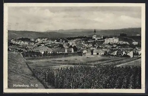 AK Mattersburg /N. D., Teilansicht mit Kirche