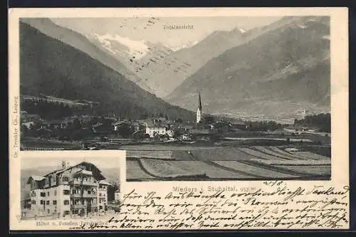 AK Mieders i. Stubaital, Hotel und Pension Lerchenhof, Totalansicht