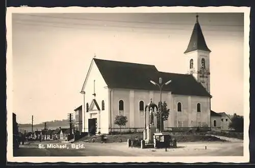 AK St. Michael im Burgenland, Blick auf die Kirche