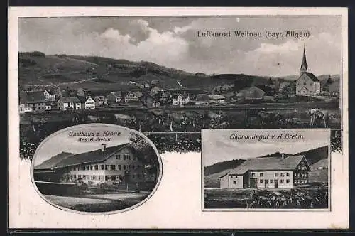 AK Weitnau /Bayr. Allgäu, Gasthaus zur Krone, Ökonomiegut von A. Brehm