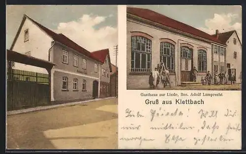 AK Klettbach, Gasthaus zur Linde von Adolf Lamprecht