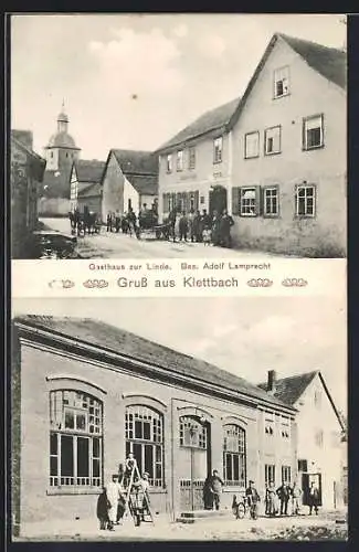 AK Klettbach, Gasthaus zur Linde von Adolf Lamprecht