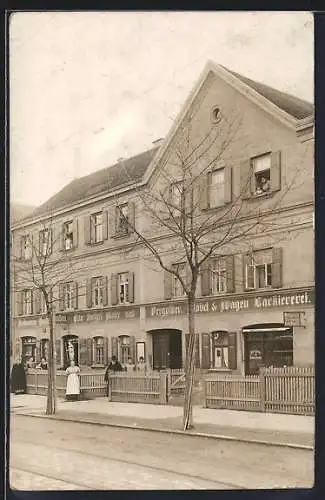 Foto-AK Landsberg a. L., Otto Zachert, Maler und Vergolder, Möbel- und Wagen-Lackiererei