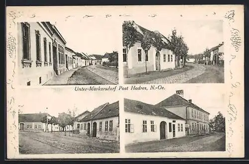 AK Unter-Markersdorf /Hadres, Strassenpartien, Ortspartie
