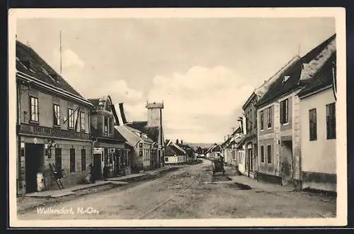 AK Wullersdorf, Strassenpartie mit Häusern