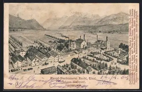 AK Kundl, Dampf-Bierbrauerei des Johann Kirschner