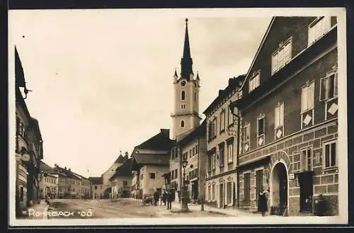 AK Rohrbach /O.-Oe., Marktplatz mit Rathaus