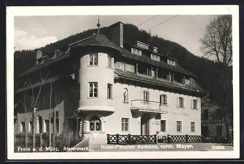 AK Frein a. d. Mürz, Hotel-Pension Aumann, vorm. Mayer