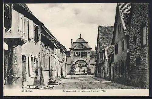 AK Göllheim, Blick zum oberen Stadttor