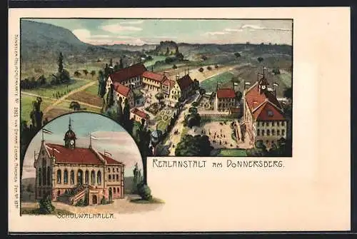 AK Marnheim, Realanstalt am Donnersberg aus der Vogelschau, Schulwalhalla