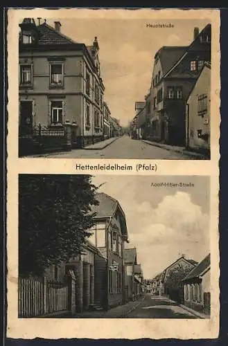AK Hettenleidelheim / Pfalz, Hauptstrasse und Strasse