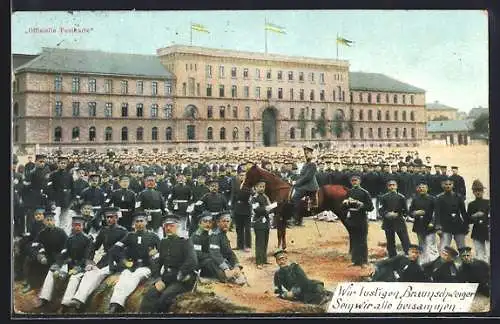 AK Braunschweig, Soldaten in Uniform bei der Jubelfeier des Braunsch. Inf.-Regts. No. 92