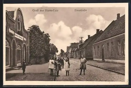 AK Haren-Ems, Manufaktur Gerh. v. Hebel in der Emsstrasse