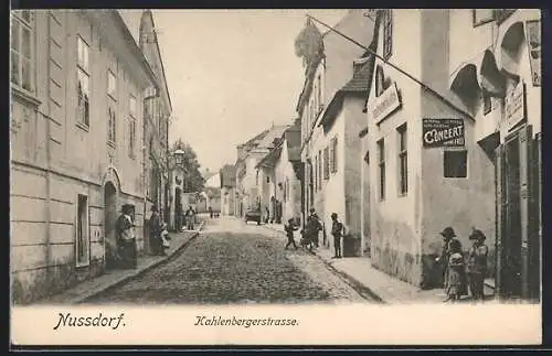 AK Wien-Nussdorf, Blick in die Kahlenbergerstrasse